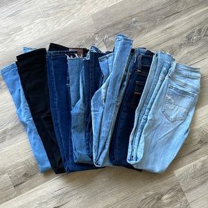 Bundle of 8 skinny jeans